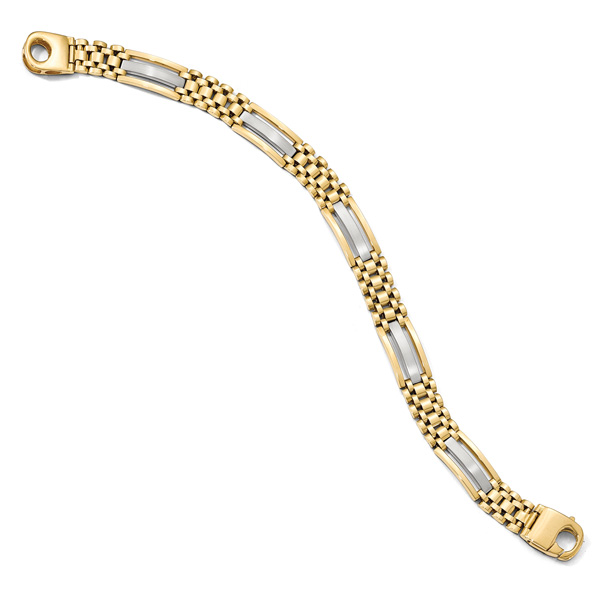 Italian 14K Two-Tone Gold Designer Bracelet for Men
