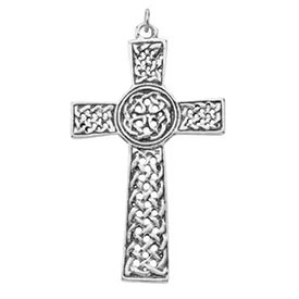 extra-large sterling silver celtic cross pendant