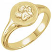 14K Gold Women's Angel Pinky Ring