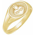 14K Gold Sacred Heart Ring