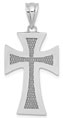 14K White Gold Medieval Cross Pendant
