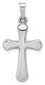14K White Gold Women's Humility Cross Necklace