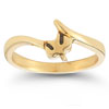 Holy Spirit Dove Bridal Ring Set in 14K Yellow Gold