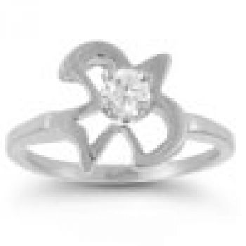 Christian Dove White Topaz Wedding Ring Set in Sterling Silver 3