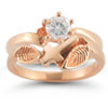 Christian Cross Diamond Bridal Wedding Ring Set