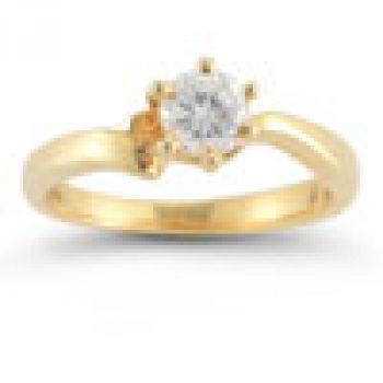 Christian Cross Diamond Bridal Wedding Ring Set in 14K Yellow Gold 3