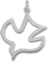 Christian Dove Holy Spirit Pendant in Sterling Silver