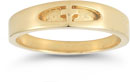 Women's Christian Cross Ring in 14K Yellow Gold