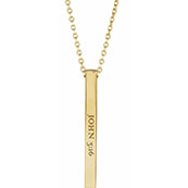 Bible Verse Necklace 14K Gold