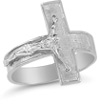 Crucifix Ring in 14K White Gold