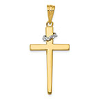 14K Two-Tone Gold Crown of Thorns Cross
