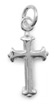 Extra-Small Cross Charm Pendant, Sterling Silver
