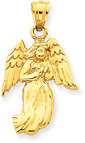 14K Gold Angel Pendant
