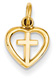 Let Not Your Heart Be Trouble Cross Charm Pendant, 14K Gold