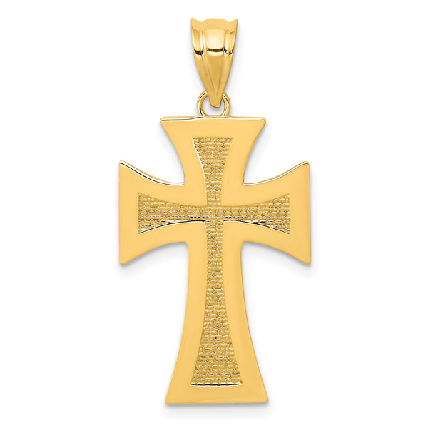 Medieval Cross Pendant, 14K Gold