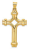 Men's Designer Cross Pendant, 14K Yellow Gold