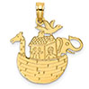noah's ark pendant 14k gold