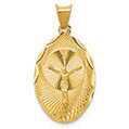 oval corpus medallion pendant 14k gold