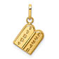 tiny ten commandments charm pendant in hebrew 14k gold