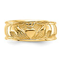 14K Gold Women's Claddagh Band Ring 2