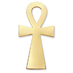 22K Gold Plain Ankh Cross Pendant