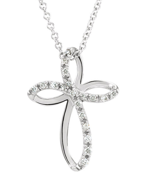 For God So Loved the World Diamond Cross Necklace