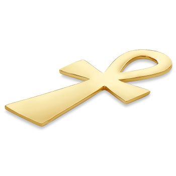 22K Gold Plain Ankh Cross Pendant 2