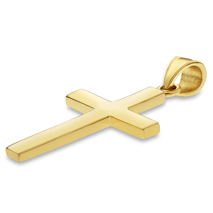 18K Solid Gold Women's Cross Pendant﻿