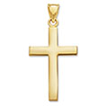 18K Solid Gold Women's Cross Pendant