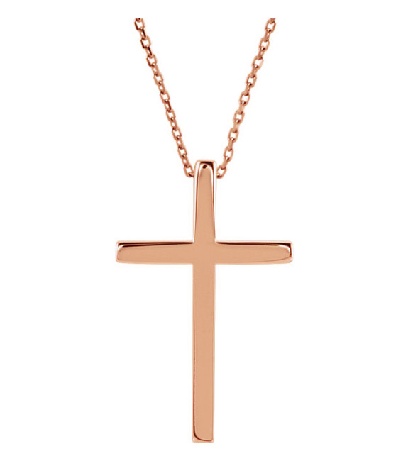 Rose Gold Diamond Heart Cross Pendant - Romantic Jewelry Piece – Splendid  Jewellery