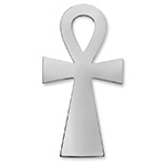 Silver Plain Ankh Cross Necklace Pendant