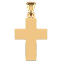 X-Large Thick Wide Cross Pendant for Men in 14K Solid Gold