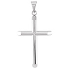 1 5/16" Unadorned Cross Pendant in 14K White Gold