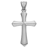 Platinum Sword of the Spirit Cross Pendant Necklace