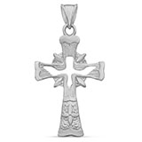 Platinum Holy Spirit Dove Cross Pendant