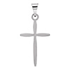 Small 14K White Gold Plain Cross Pendant