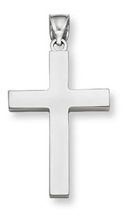 3 Inch Tall Extra-Large Cross Pendant Sterling Silver