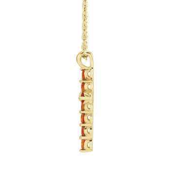 Golden Promise Citrine Cross Necklace for Women in 14K Gold 2