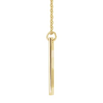 14K Gold Diamond Cross Bar Necklace for Women 2
