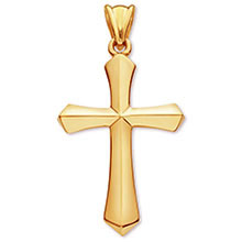 Large 22K Gold Sword of the Spirit Cross Pendant
