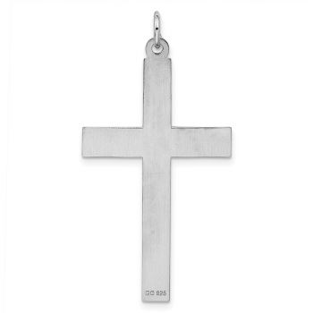 Large Modern Silver Cross within Cross Pendant for Men 3