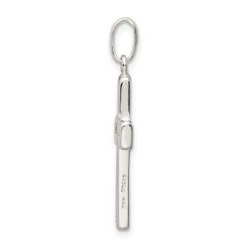 Silver Medium Cut-Out Cross Pendant 2