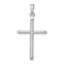 Medium Silver Tube Cross Pendant