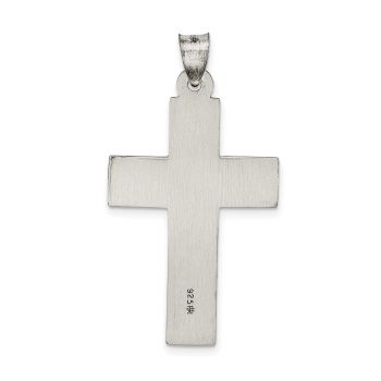 Antiqued Silver Scroll Design Cross Pendant for Men 3