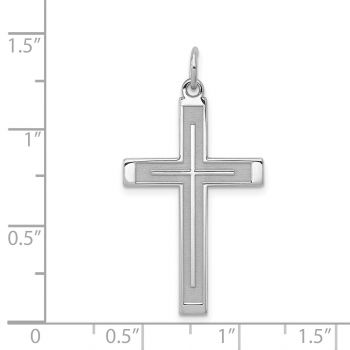 Silver Cross Within Cross Pendant for Men 4