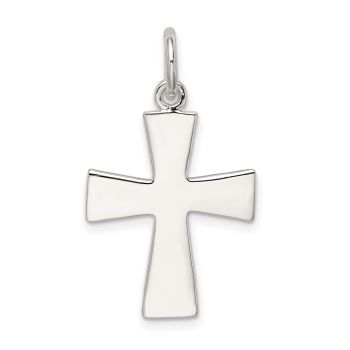 Silver Medium Flared Cross Pendant for Men 3