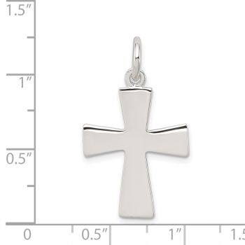 Silver Medium Flared Cross Pendant for Men 4