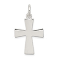 Silver Medium Flared Cross Pendant for Men