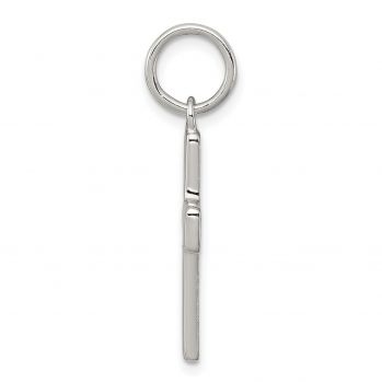 Medium Silver Men's Plain Polished Cross Pendant 2