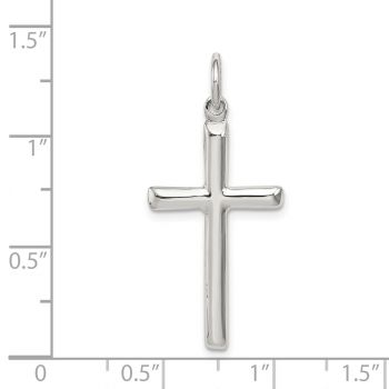 Men's Medium Silver Plain Cross Pendant 3